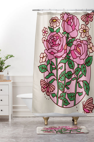 Kira Rose II Shower Curtain And Mat