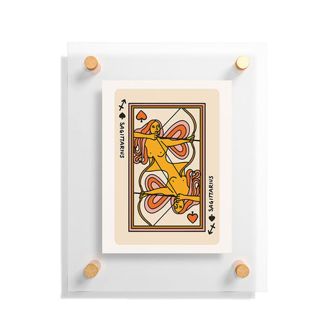 Kira Sagittarius Playing Card Floating Acrylic Print