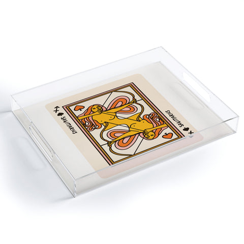 Kira Sagittarius Playing Card Acrylic Tray