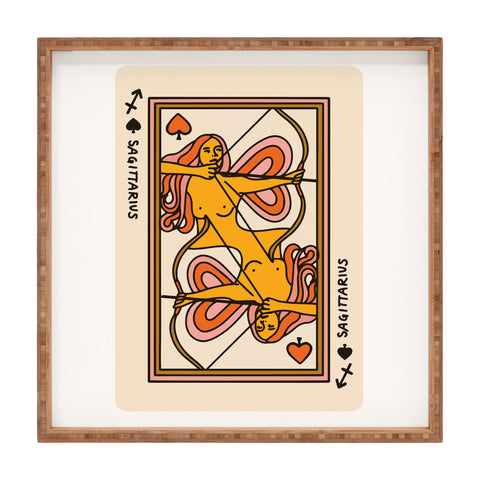 Kira Sagittarius Playing Card Square Tray