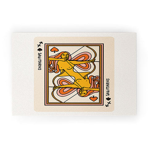 Kira Sagittarius Playing Card Welcome Mat