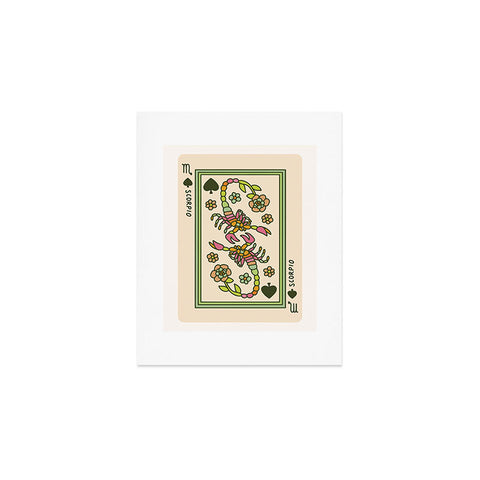 Kira Scorpio Playing Card Art Print