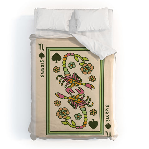 Kira Scorpio Playing Card Duvet Cover