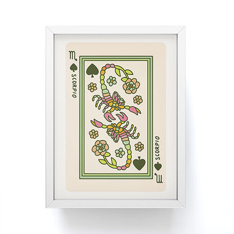 Kira Scorpio Playing Card Framed Mini Art Print