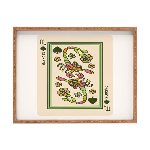 Kira Scorpio Playing Card Rectangular Tray