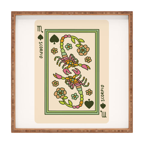 Kira Scorpio Playing Card Square Tray