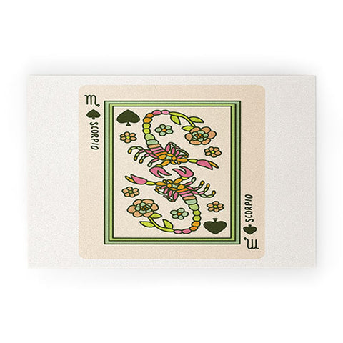 Kira Scorpio Playing Card Welcome Mat