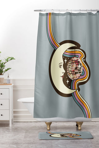 Kira Space Disco Shower Curtain And Mat