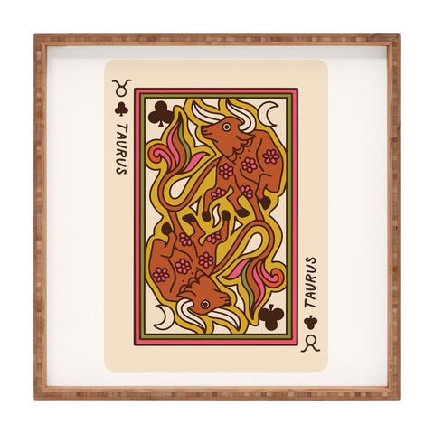 Kira Taurus Playing Card Square Tray