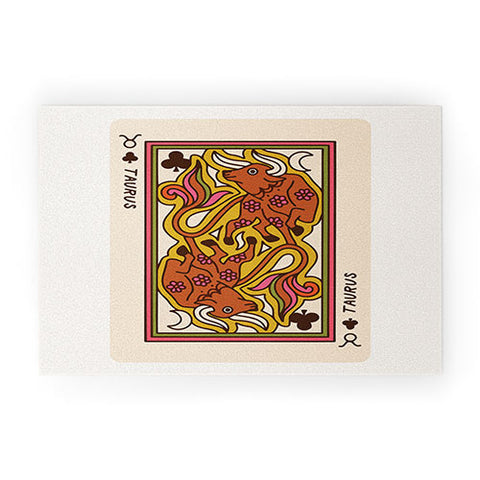 Kira Taurus Playing Card Welcome Mat