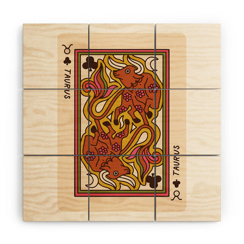Kira Taurus Playing Card Wood Wall Mural