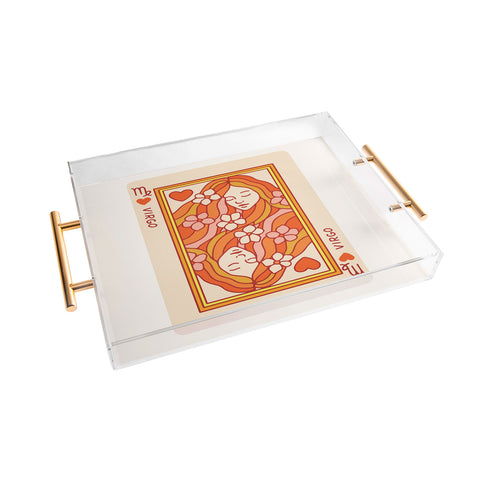 Kira Virgo Playing Card Acrylic Tray