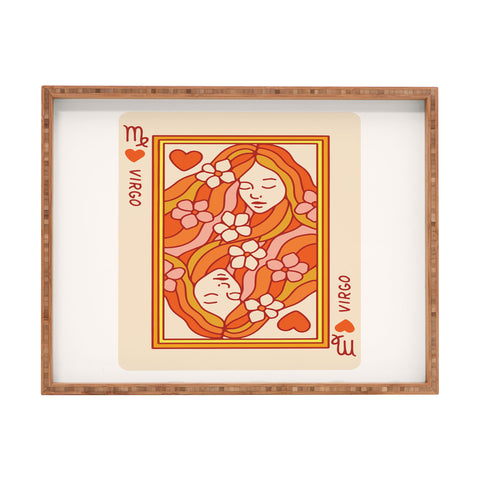 Kira Virgo Playing Card Rectangular Tray