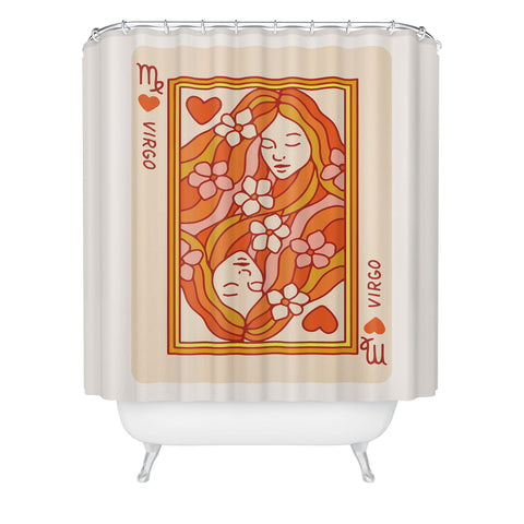 Kira Virgo Playing Card Shower Curtain