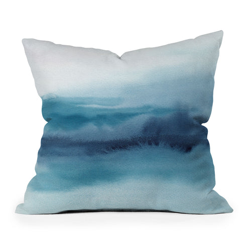 Kris Kivu Abstract Landscape Painting Outdoor Throw Pillow