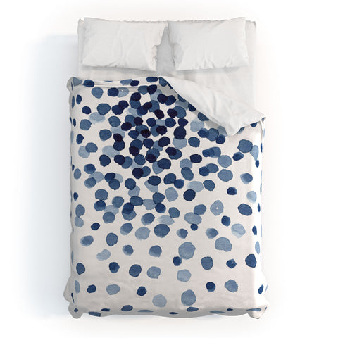 Kris Kivu Explosion of Blue Confetti Duvet Cover