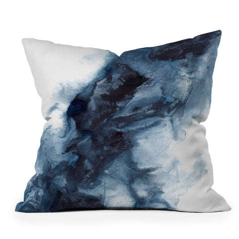Kris Kivu Indigo Depths No 1 Outdoor Throw Pillow
