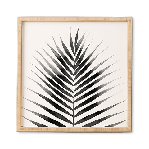 Kris Kivu Palm Leaf Watercolor Black and White Framed Wall Art havenly