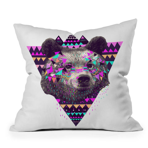 Kris Tate Piniata Bear Outdoor Throw Pillow