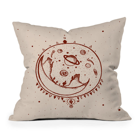 Kris Tate SHELT MOON DESERT Outdoor Throw Pillow