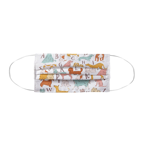 KrissyMast ABC Dogs in Retro Vintage Color Face Mask
