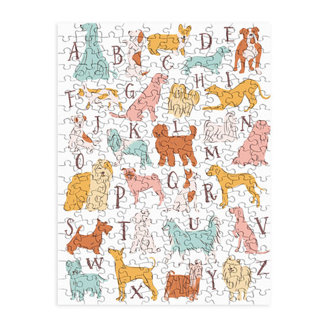 KrissyMast ABC Dogs in Retro Vintage Color Puzzle