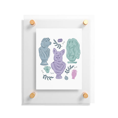 KrissyMast Ancient Greek Dogs Statue Floating Acrylic Print