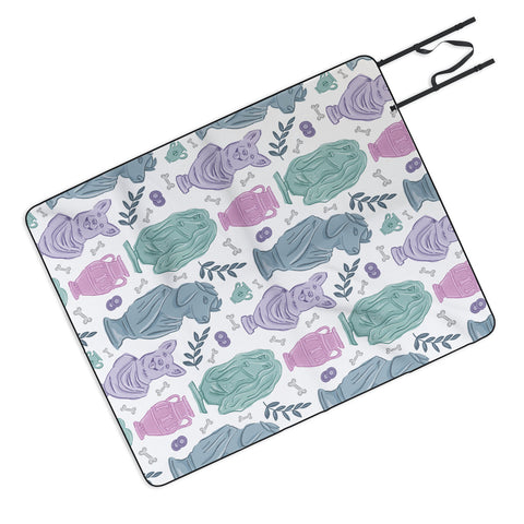 KrissyMast Ancient Greek Dogs Statue Picnic Blanket