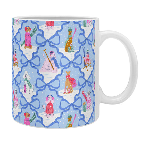 KrissyMast Apres Ski Dogs with Bows Coffee Mug