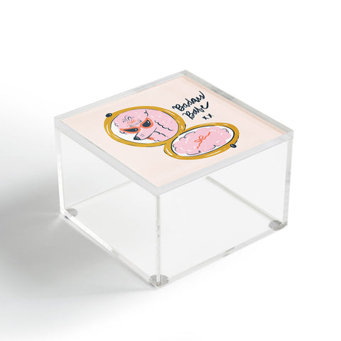 KrissyMast Badass Babe Pink Poodle Acrylic Box