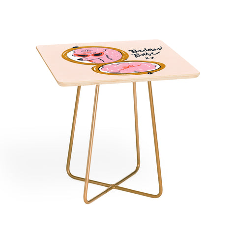 KrissyMast Badass Babe Pink Poodle Side Table