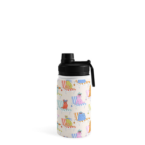 KrissyMast Beach Chair Dogs Water Bottle