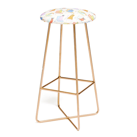 KrissyMast Beach Chair Dogs Bar Stool
