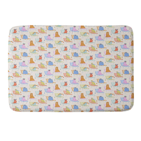 KrissyMast Beach Chair Dogs Memory Foam Bath Mat