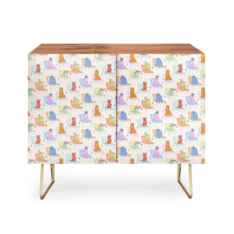 KrissyMast Beach Chair Dogs Credenza