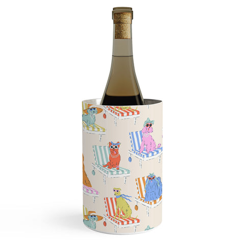 KrissyMast Beach Chair Dogs Wine Chiller