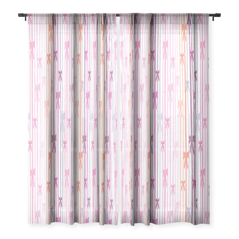 KrissyMast Bow Stripes Sheer Non Repeat