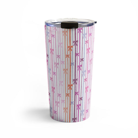 KrissyMast Bow Stripes Travel Mug