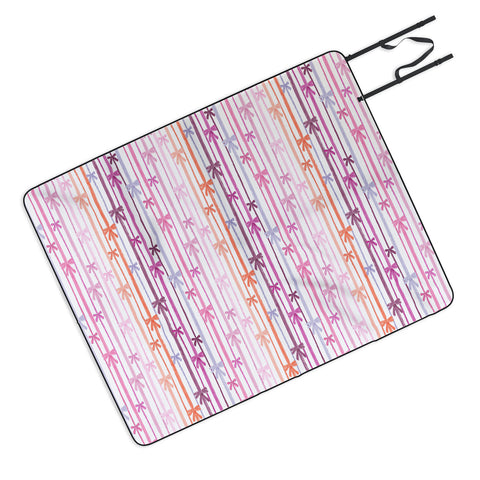 KrissyMast Bow Stripes Picnic Blanket