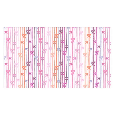 KrissyMast Bow Stripes Tablecloth