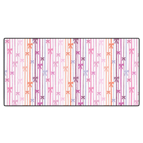 KrissyMast Bow Stripes Desk Mat