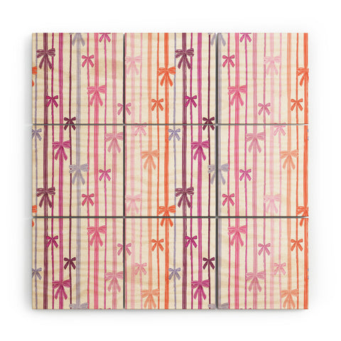 KrissyMast Bow Stripes Wood Wall Mural
