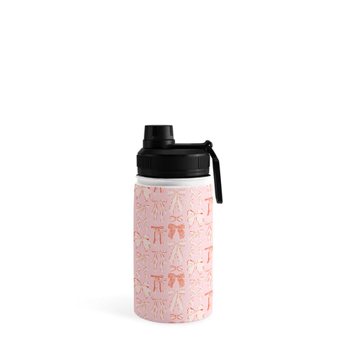 KrissyMast Bows in pink and cream Water Bottle