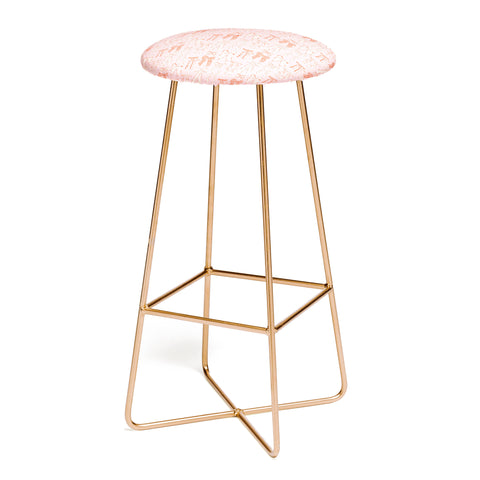 KrissyMast Bows in pink and cream Bar Stool