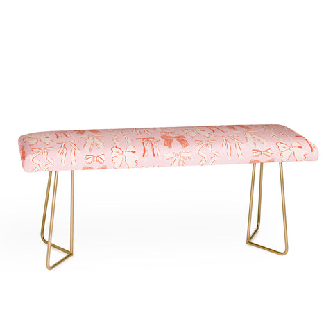 KrissyMast Bows in pink and cream Bench