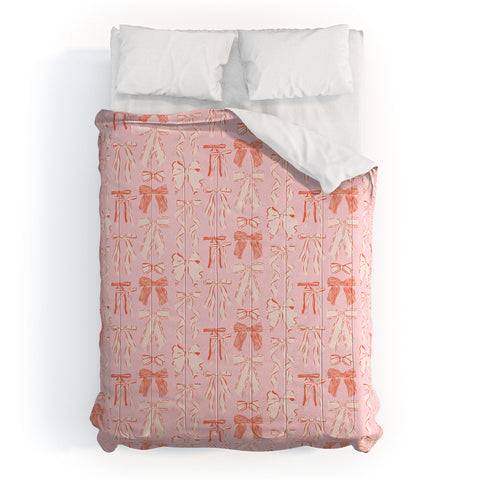 KrissyMast Bows in pink and cream Comforter