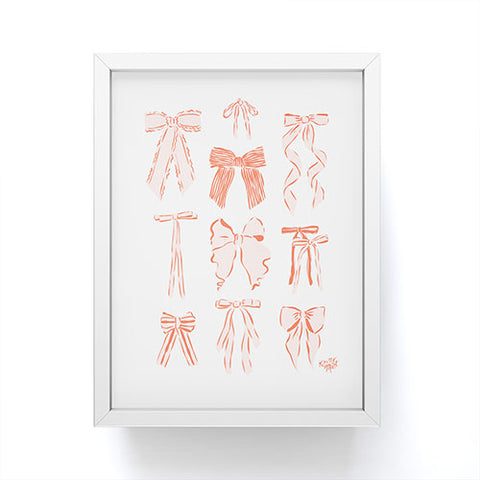 KrissyMast Bows in pink and cream Framed Mini Art Print
