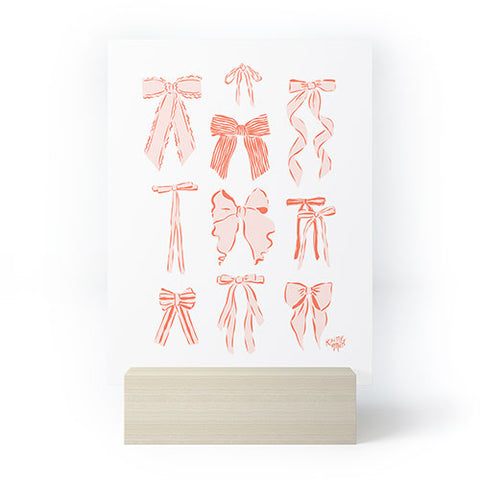 KrissyMast Bows in pink and cream Mini Art Print