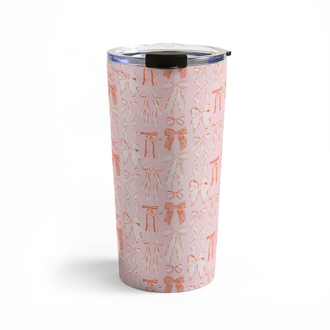 KrissyMast Bows in pink and cream Travel Mug