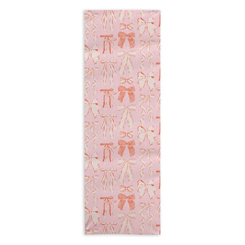 KrissyMast Bows in pink and cream Yoga Towel